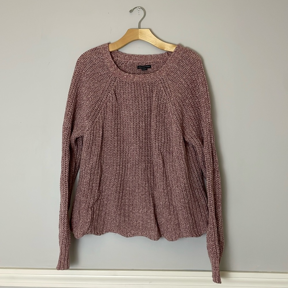Pink Scalloped Sweater